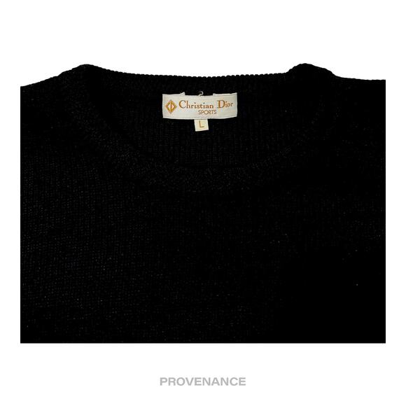 🔴 Christian Dior Sports Crewneck Wool Sweatshirt - Black L - Picture 5 of 9